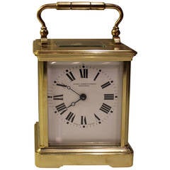 French Brass Striking Carriage Clock