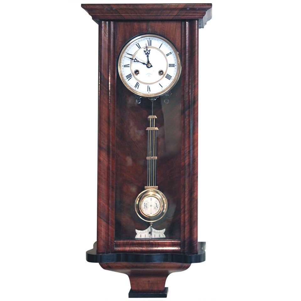 Walnut Striking "Regulator" Wall Clock