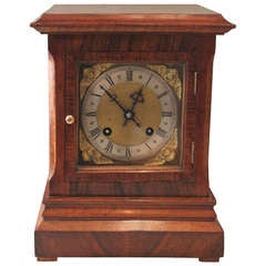 Antique Walnut Ting Tang Mantel Clock