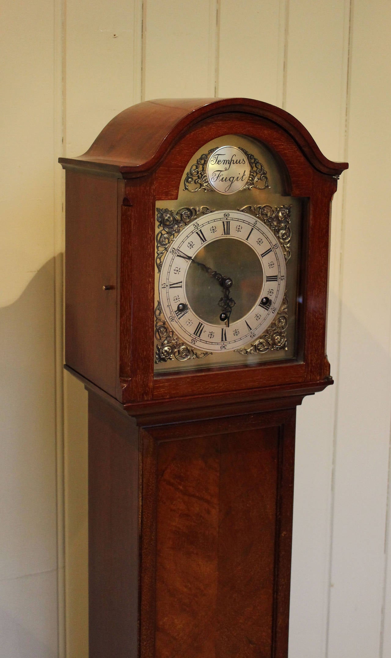 Mahogany Westminster Chime Grandmother Clock 3