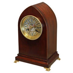 Retro Tiffany & Co. Mahogany Mantel Clock