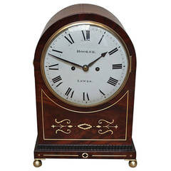 Regency Arch Top Mahogany Bracket Clock