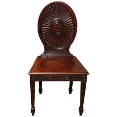 Georgian Mahogany Hall Chair
