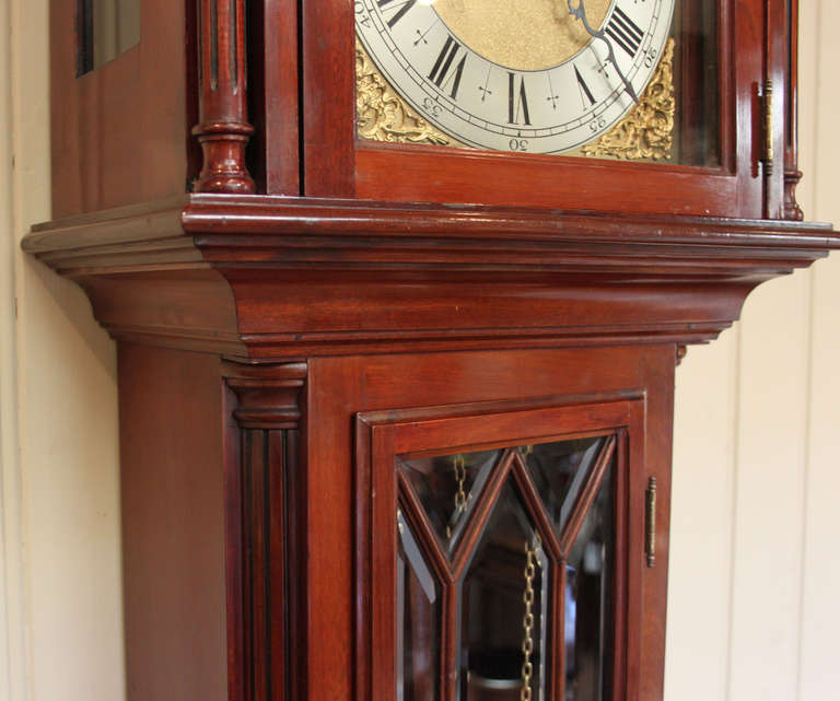 Edwardian Triple Chime Longcase Clock In Excellent Condition In Buckinghamshire, GB