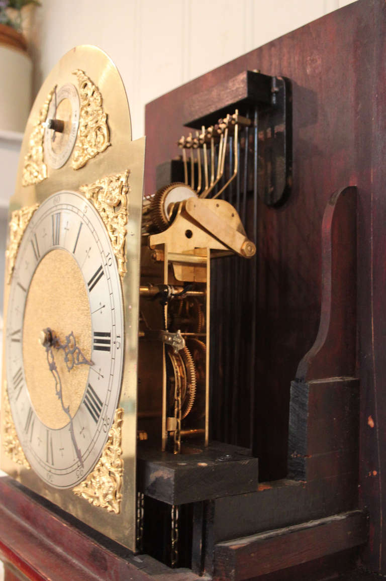 Edwardian Triple Chime Longcase Clock 2