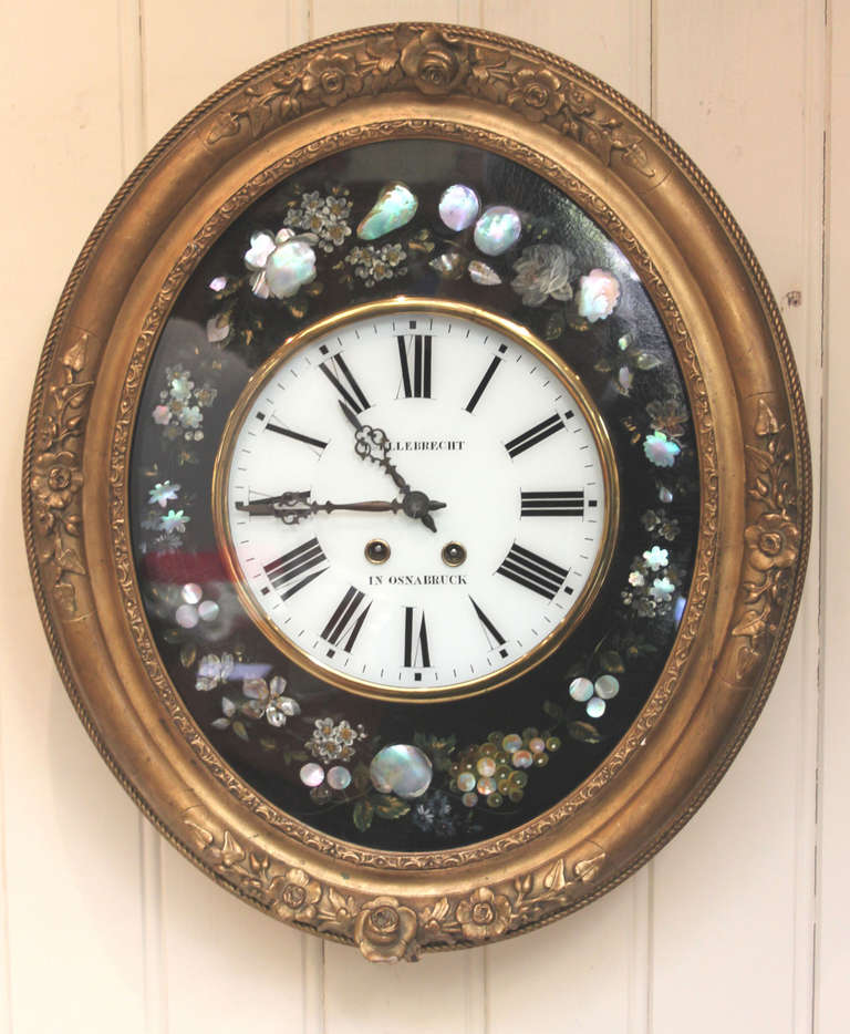 Unusual Oval Vineyard Wall Clock