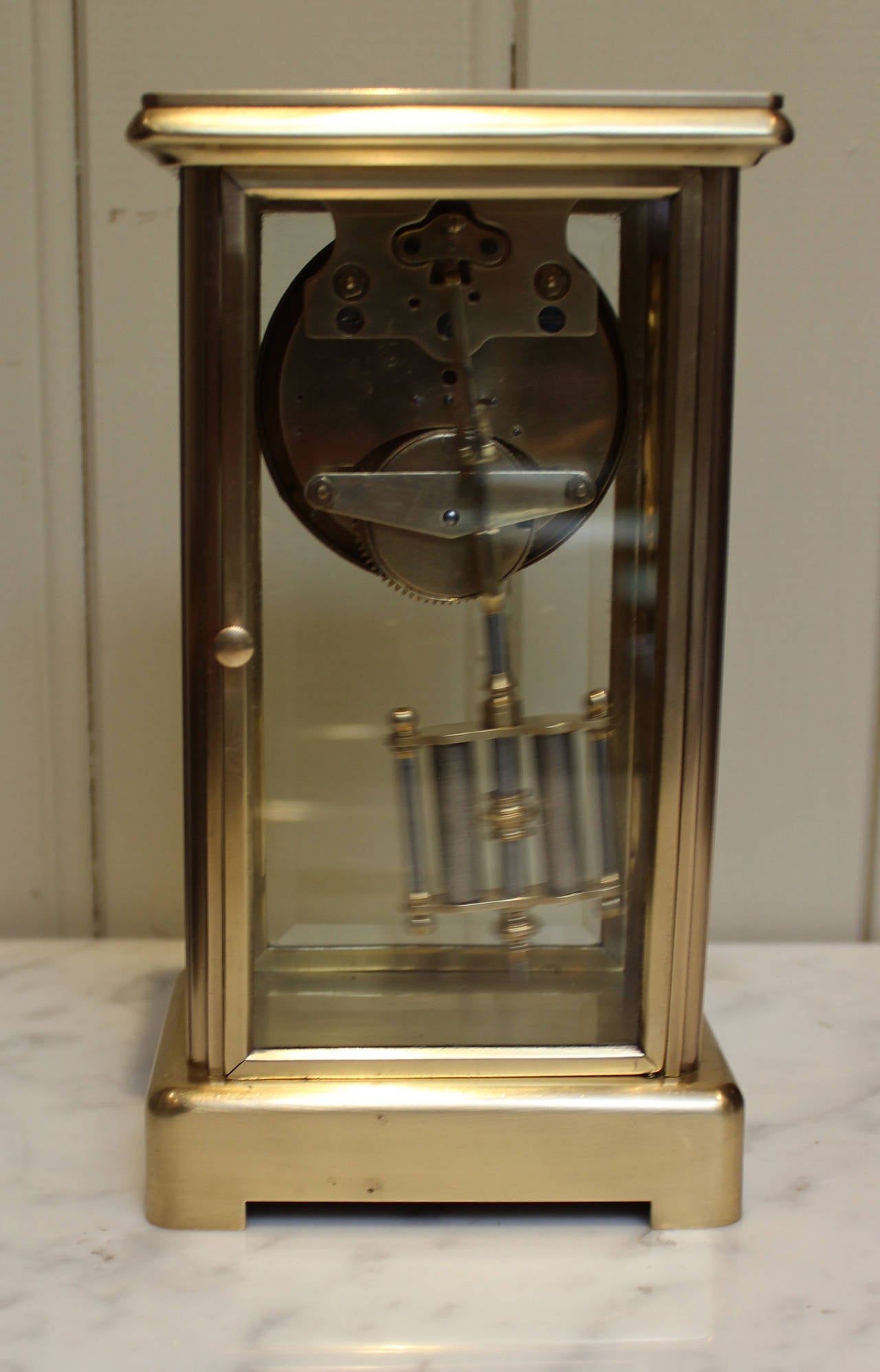 20th Century Small Timepiece Four Glass Clock