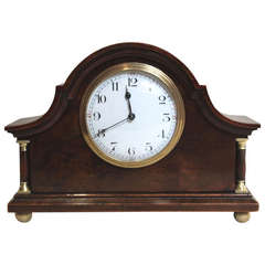Burr Walnut Timepiece Mantel Clock