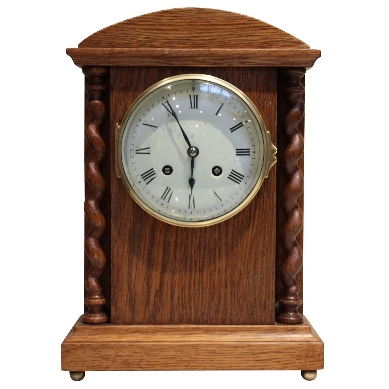 Light Oak Mantel Clock For Sale