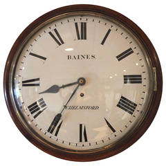 Used Mahogany Convex Dial Clock