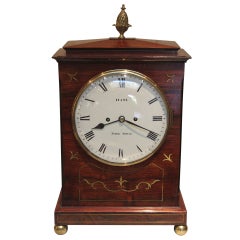 Regency Rosewood Chamfer Top Bracket Clock 