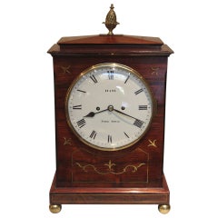 Regency Rosewood Chamfer Top Bracket Clock