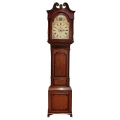 Oak and Mahogany Longcase Clock 