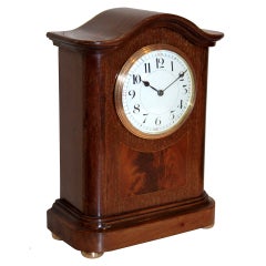 Edwardian Solid Mahogany Mantel Clock 