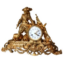 Antique Gilt Ormolu French Mantel Clock 