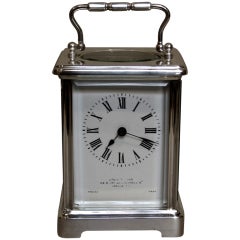 Silver Plated Timepiece Carriage Clock 