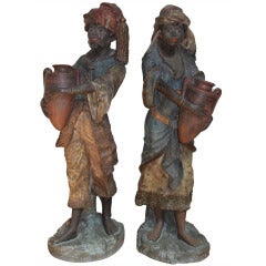 Pair of Late 19th Century North African Blackamoor Figures