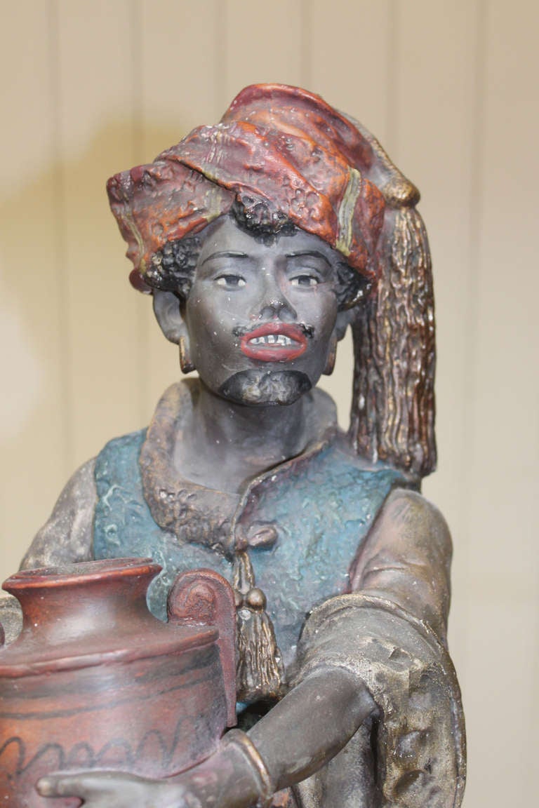 Pair of Late 19th Century North African Blackamoor Figures In Excellent Condition For Sale In Buckinghamshire, GB