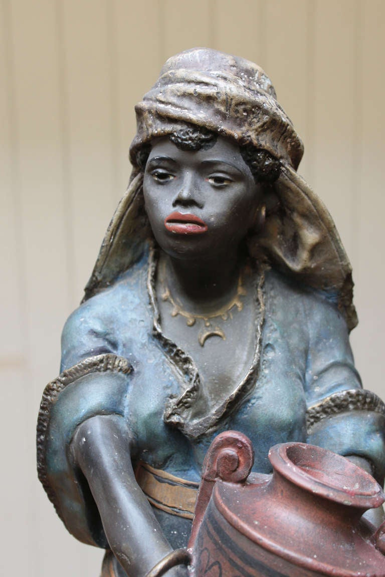 Pair of Late 19th Century North African Blackamoor Figures For Sale 1