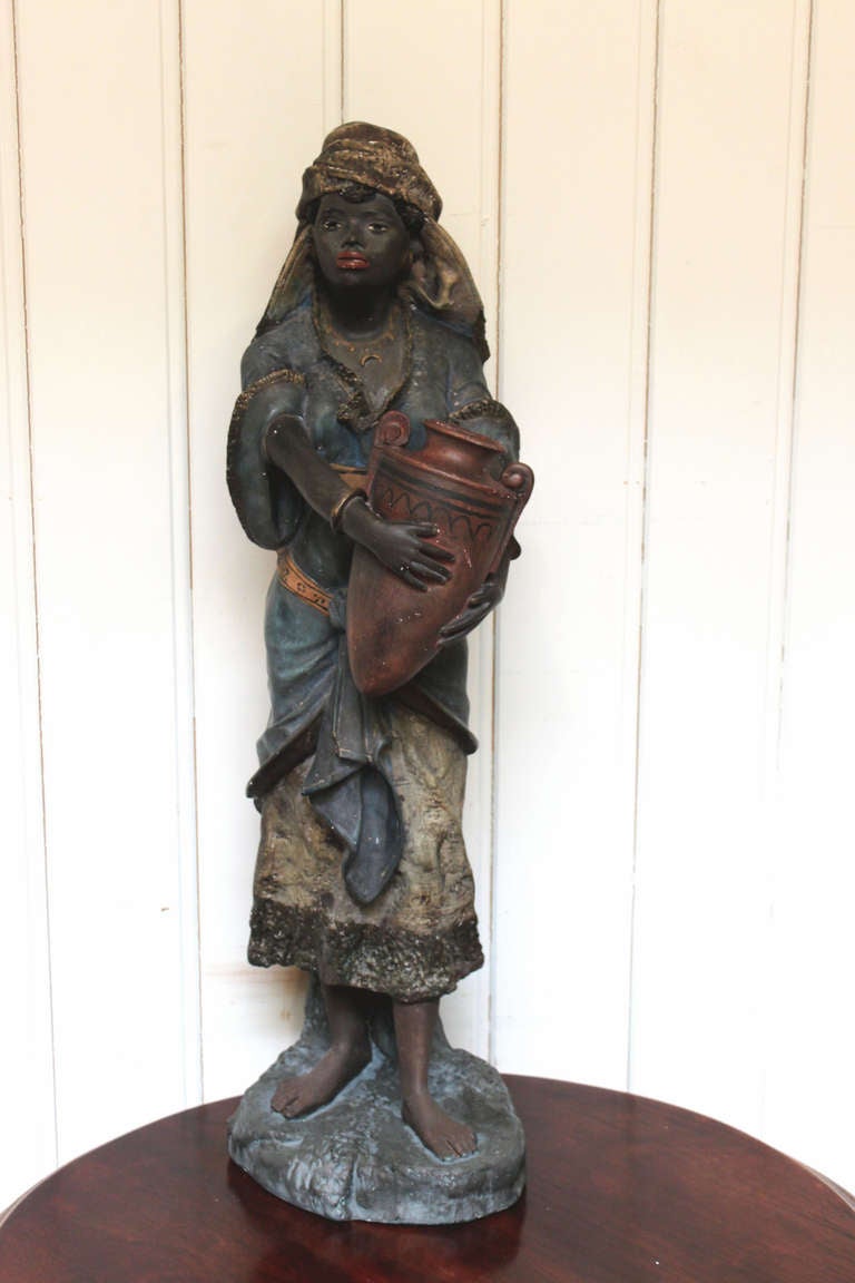 Pair of Late 19th Century North African Blackamoor Figures For Sale 3