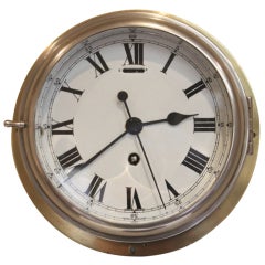 Antique Brass and Nickel Ships Clock 