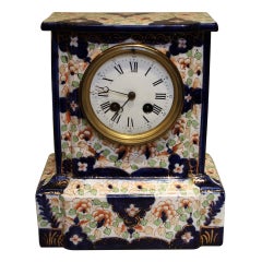 Antique Unusual Ceramic Mantel Clock 