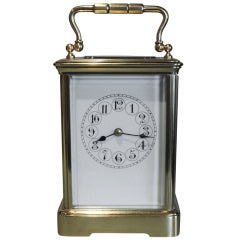 Antique Large Striking Brass Carriage Clock 