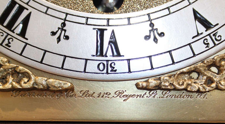 20th Century Westminster Chime Walnut Bracket Clock