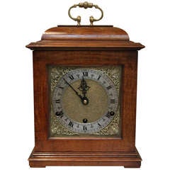Vintage Westminster Chime Walnut Bracket Clock 