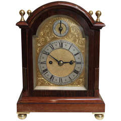 English Mahogany Fusee Bracket Clock