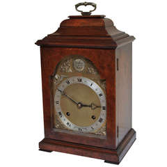 Burr Walnut Striking Bracket Clock