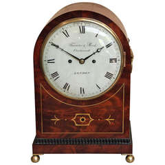 Regency Arch-Top Mahogany Bracket Clock