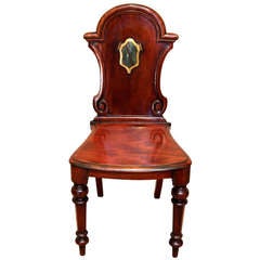 Mid Victorian Mahogany Hall Chair