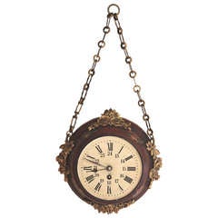 French Toleware Timepiece Wall Clock 