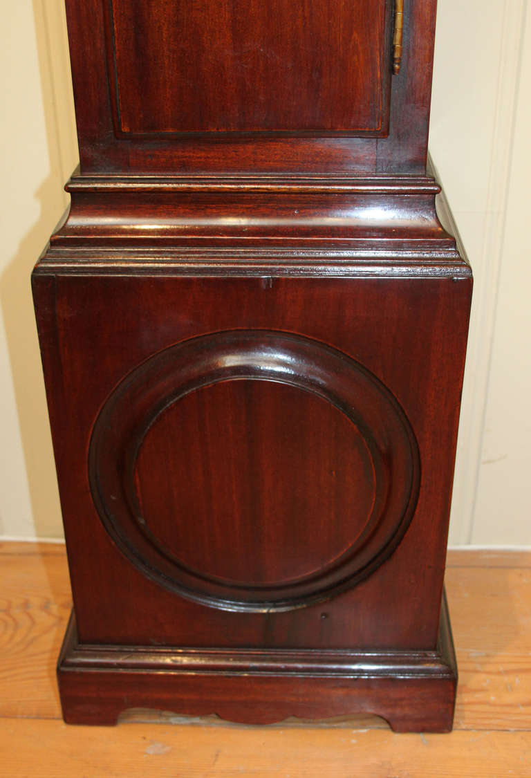 20th Century Mahogany Westminster Chime Grandmother Clock