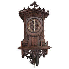 Rare Black Forest Trumpeter Clock