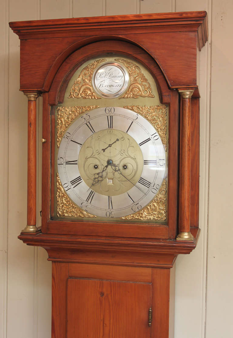 Scottish Pine Longcase Clock In Good Condition In Buckinghamshire, GB