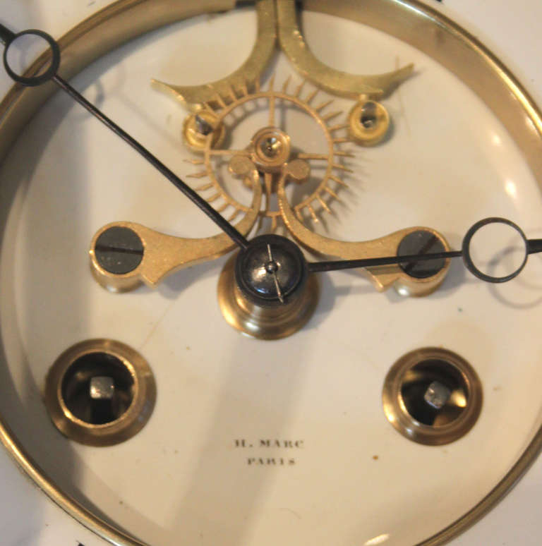 Burr Walnut Drumhead Mantel Clock 1