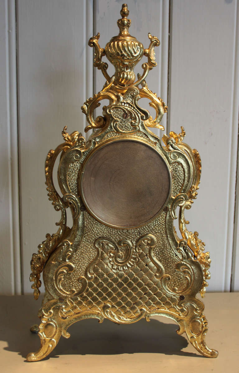 French Gilt Brass Mantel Clock 1