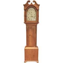 Late 18th Century 8 Day Pine Longcase Clock