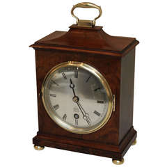 Small Walnut Bracket Clock by Dent