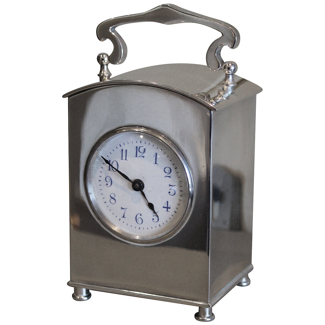 Silver Plated Arts and Crafts Carriage Clock
