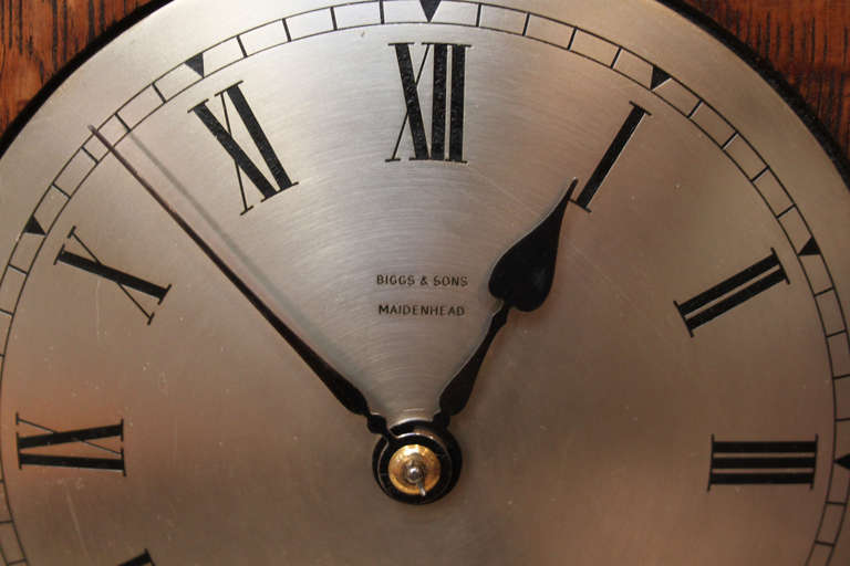 Oak Fusee Mantel Clock In Excellent Condition In Buckinghamshire, GB