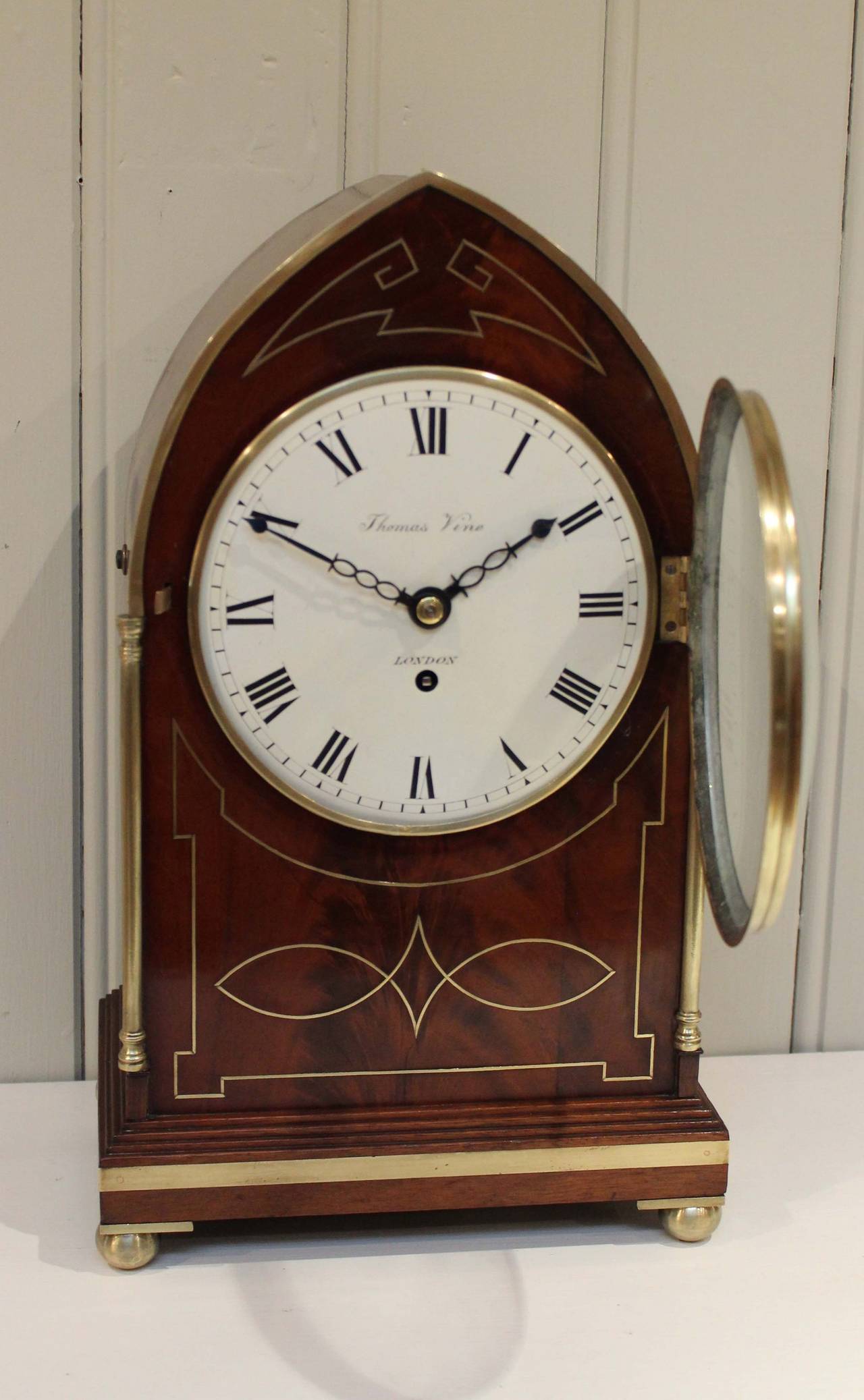 Regency Mahogany Bracket Clock In Good Condition In Buckinghamshire, GB