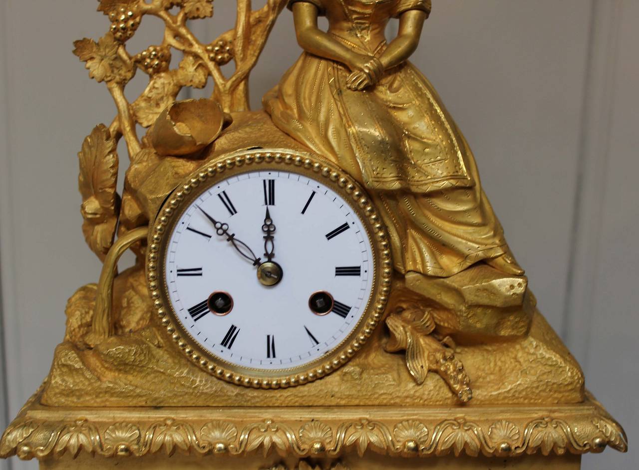 French Gilt Ormolu Mantel Clock 1