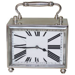 Art Deco Silver Plated Carriage Clock