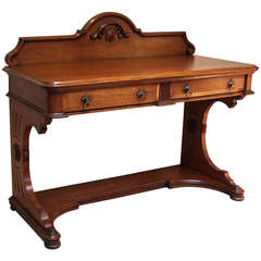 Edwardian Carved Oak Hall Table