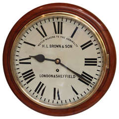 Antique Mahogany Dial Clock by Makers to the Admiralty