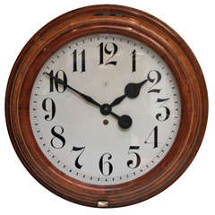 Antique Large Oak Dial Clock