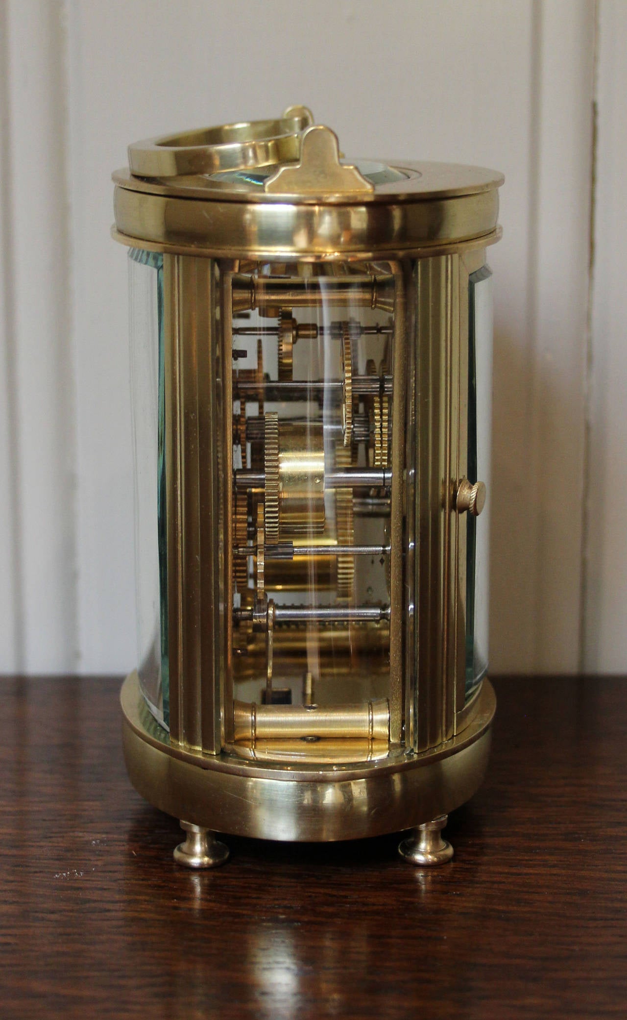 Large Late 19th Century Oval Alarm Carriage Clock In Good Condition In Buckinghamshire, GB